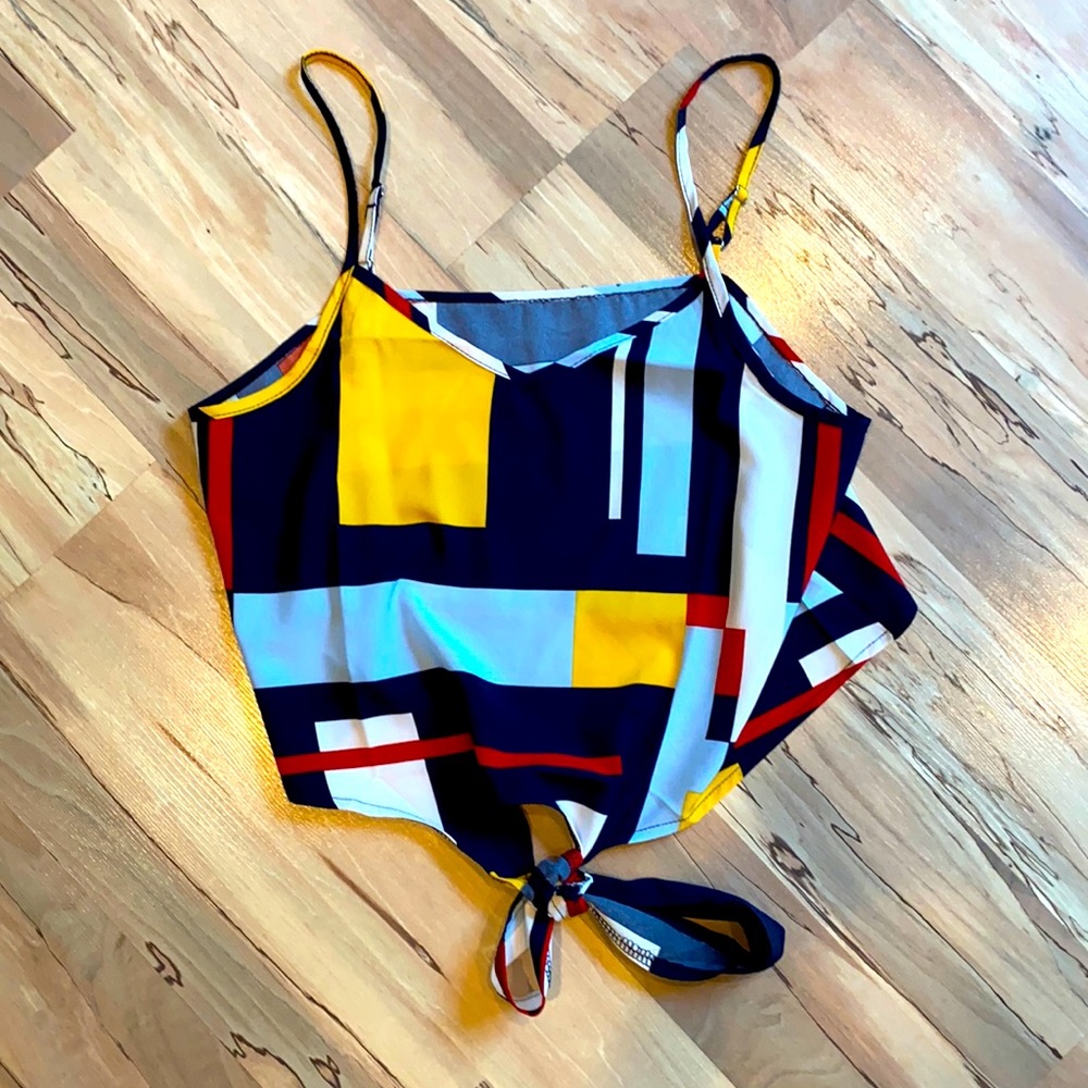 Sexy Block Print Camisole in Benetton Colors